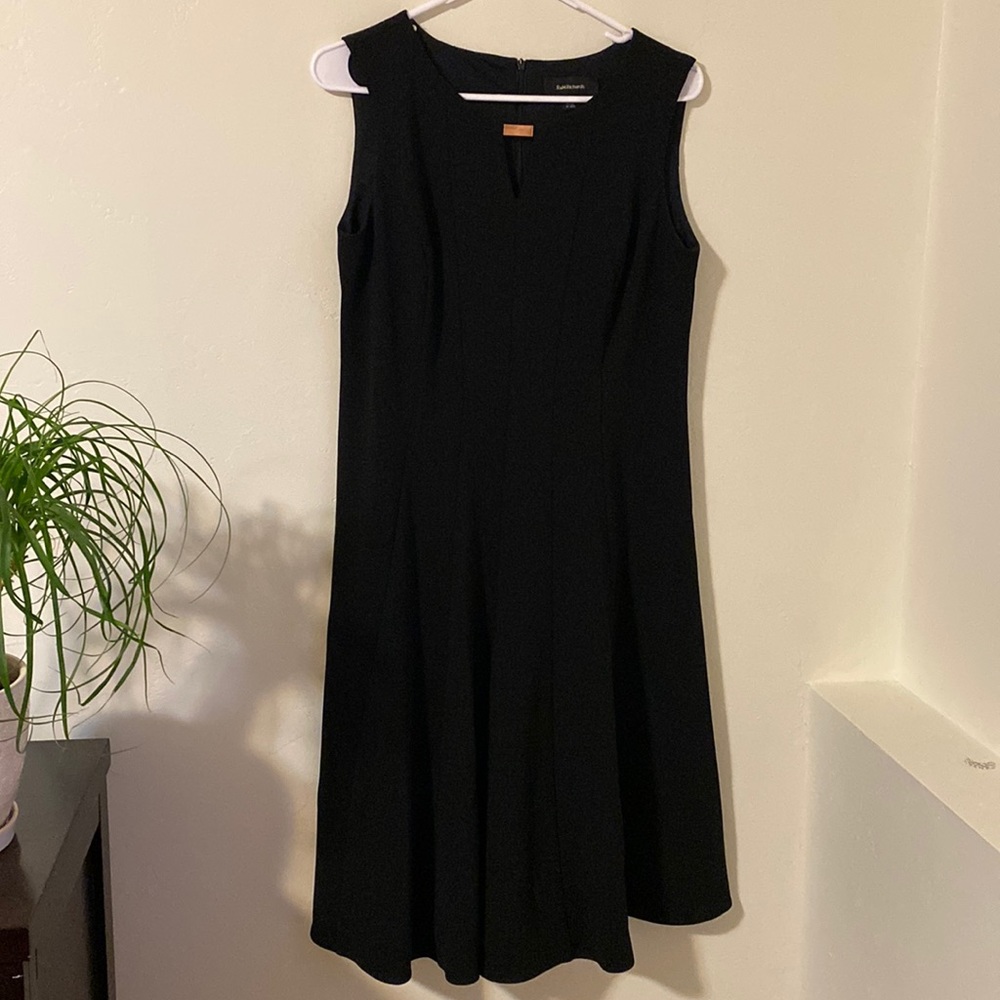 R & M Richards a-line black dress Made in USA